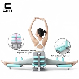 Estirador de Piernas para el Hogar con Rodillos Silenciosos, Entrenador de Yoga y Pilates con Marco de Acero y Respaldo Ergonómico, Plegable para Gimnasio en Casa - Product Image 4
