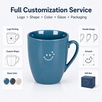 Vente en gros de tasses à café en céramique personnalisées avec logo par sublimation, blanches, 10 oz, cadeau promotionnel, intérieur coloré, tasse en céramique 11 oz avec poignée