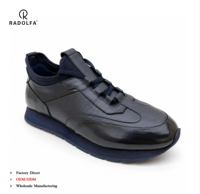 RADOLFA Baskets en cuir pour hommes de haute qualité, grande taille, texture mixte, chaussures de sport, baskets de marche minimalistes de luxe, direct usine
