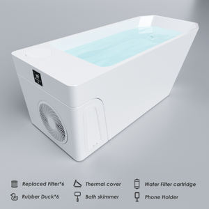 Baignoire de récupération froide tout-en-un Ambohr avec chauffe-eau et refroidisseur, en fibre de verre, capacité 60+ gallons, pour la récupération des athlètes - Product Image 4