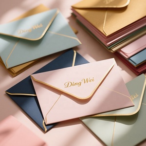 <strong>Customized</strong> Paper Packing Envelope Luxury Embossed Logo Thanks You <strong>Card</strong> With Envelopes - Product Image 4