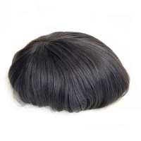 Peau Super Mince Délié Naturel PU Base Pièce Homme Cheveux Unité Toupet Pour Hommes