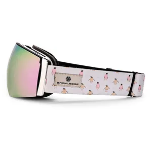 Snowboarding Goggles Anti-fog Magnetic Lens Nose Guard PC TPU Flexible Frame Female Male Used