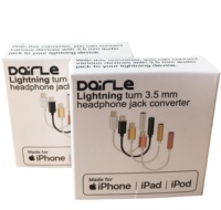 Accessoires mobiles Câble adaptateur de données pour convertisseur de prise audio 8 broches à 3.5mm pour appareils iPhone
