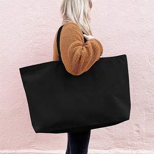 Pola geometris ramah lingkungan, Tote Bag kanvas belanja katun besar personal desain kustom cetak sublimasi - Product Image 3