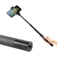 Barra de Extensión de Aleación de Aluminio, Palo Selfie Ajustable con Rosca de 1/4\", Mini Portátil, Capacidad de Carga de 1.5 kg para Gimbal