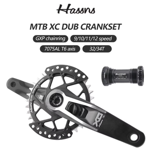 Plateau de pédalier HASSNS GXP pour VTT, 32/34 dents, avec pignon de vélo et <span class=keywords><strong>manivelle</strong></span>, monoplateau 0/3 degré - Product Image 2