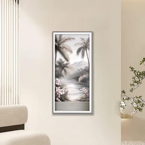 Pittura a smalto retrò a mano-elegante rima di bambù e arte decorativa a tema floreale cortile - Product Image 4