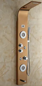 SPA Edelstahl-Thermostat-Badezimmer-Regenfall-Wand-Wasserfall-Duschturm-Panel-Set Säulen-Turm-Duschpanelsystem