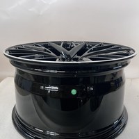 Alloy Aluminium Tempa 12000T Pesanan Khusus Baru |   Standar DOT |   MOQ 4 18-24 Roda Desain Mesh Hitam Mengkilap dengan Pinggiran Mesin untuk Polestar4
