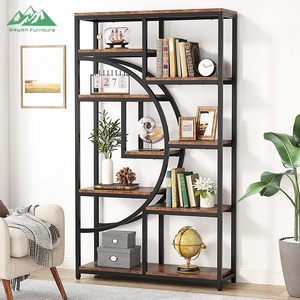 Estantería Industrial Moderna con Estructura Metálica Geométrica para Oficina y Hogar - Product Image 1