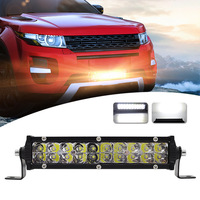 Barre lumineuse LED tout-terrain en gros d'usine, puce 3030, blanc ambre, clignotement continu, 2 modes, IP67, large plage de tension, boîtier en aluminium, lentille en PVC