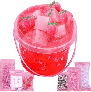 CHENXI Jelly Cube Slime Transparente, Cristalino, No Tóxico, con Dijes Personalizados, Juguete Antiestrés de Colores, Slime Crujiente - Product Image 1