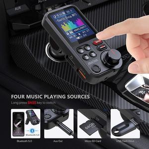 Bt93 Xe Kit MP3 Máy Nghe Nhạc Điều Chỉnh Âm Bass Treble Màu Xanh Răng Sạc FM Transmitter Para Carro Adapter Tự Làm Âm Nhạc Tuner 1.8 Màn Hình Màu - Product Image 4