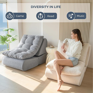 Custom Beanbag <b>Sofa</b> Square Foldable Foam Filling For Living Room Bedroom Use - Product Image 3