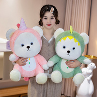 Peluches personnalisées de haute qualité, mignonnes, licorne, ours, animaux de dessin animé, dinosaure, oreiller en peluche, poupée pour enfants, cadeau de Noël, cadeau d'anniversaire