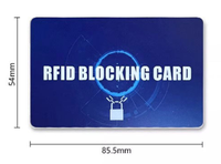 Vente en gros de cartes PVC 13.56Mhz NFC porte-clés de voiture support en plastique carte de blocage RFID personnalisée