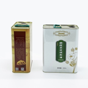 Envase Rectangular de Hojalata de 2.5L para Aceite Comestible con Impresión Offset CMYK y Logotipo Personalizado para Aceite de Oliva y Uso Industrial Alimentario - Product Image 2