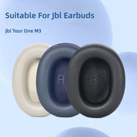 Coussinets d'oreille de remplacement pour écouteurs JBL TOUR ONE M3, coussinets en cuir protéiné de qualité supérieure, mousse haute densité douce et confortable