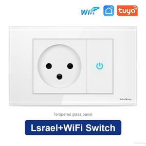 Zigbee Touch Panel Light <b>Switch</b> Socket 1-Gang Wall <b>Switch</b> with Socket Glass Frame IP21 Rated Minimalist Design for Home Business - Product Image 5