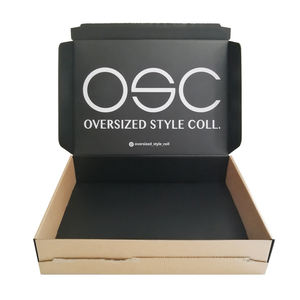 Caja de envío corrugado Kraft personalizable para comercio electrónico, tira adhesiva autosellada, resistencia, logotipo, personalización, embalaje de fábrica - Product Image 4