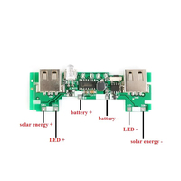 RNSbot 5V 2A double USB batterie solaire chargeur Module 18650 batterie au Lithium carte de Circuit imprimé LED indicateur lampe de poche