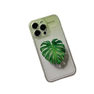 2024 New Top Selling High Quality Acrylic Leaf Phone Holder Folding Mobile Phone Socket Phone Grips