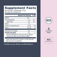 Poudre de peptides de collagène marin Rosebest, complément éclaircissant et hydratant pour la peau, avec mélange de fibres prébiotiques pour la peau, les cheveux et les ongles