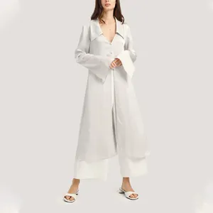 Женское Модное Элегантное теплое зимнее однотонное длинное пальто, женское модное стильное пальто с широкими многослойными лацканами
