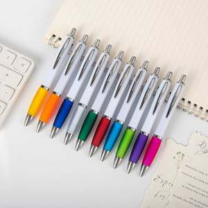 Fournitures de bureau, stylo à bille en plastique avec logo personnalisé, stylo publicitaire promotionnel blanc avec logo personnalisé - Product Image 4