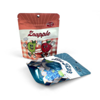 Bolsa holográfica a prueba de olores de 3,5g impresa personalizada Irregular único especial troquelado gomitas resellables comestibles para mascarillas