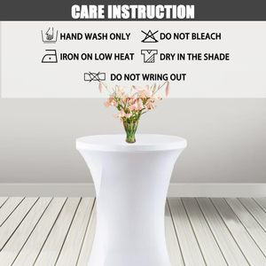 Wholesale Customized Colors Round Fitted Cocktail <b>Table</b> <b>Cover</b> Spandex Stretch <b>Table</b> <b>Cover</b> for Wedding - Product Image 4