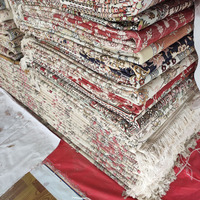 Tapis en laine noués à la main de 10x14, beige ivoire, tapis en laine, style oriental persan pour la maison, salon