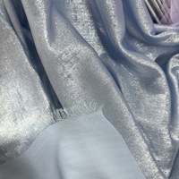 Tissu jersey en polyester tricoté tissé, personnalisé, en gros, brillant, avec impression dorée, teint uni, pour doublure de robes
