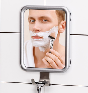 Espejos de <span class=keywords><strong>baño</strong></span> sin perforación de Metal, <span class=keywords><strong>ventosa</strong></span> de vacío, <span class=keywords><strong>espejo</strong></span> de ducha con ganchos de maquinilla de afeitar para <span class=keywords><strong>baño</strong></span>, gran oferta - Product Image 4