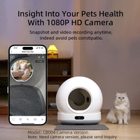 Caja de arena para gatos automática OEM 72L con cámara Control de aplicación Tuya caja de arena para gatos inteligente caja de arena de autolimpieza con eliminación de olores
