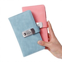Cuaderno de Notas Grueso para Mujer, Marca This City, con Contraseña, Retro, Encuadernado en Poliuretano, con Cierre, A5, Diario Creativo, Papelería, Bloc de Notas