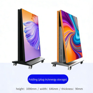 Pantalla LED Plegable para Interiores GOB P1.2 P1.5 P1.8 P2.5, Cartel Digital, Banner Publicitario Portátil, Video Publicitario para Centros Comerciales y Agencias - Product Image 2