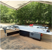 Robuste 45 °   Scie à panneaux à table coulissante, machine de coupe transversale de précision pour panneaux de bois, meubles, armoires, portes
