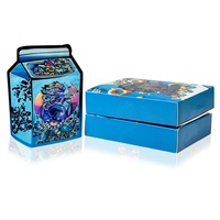 Boîte personnalisée pour 5x7 3.5 sacs exotiques en mylar emballage refermable de bonbons pochette en plastique gommeux sac en mylar anti-odeur avec boîte 1 gramme
