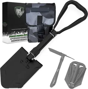 Heavy Duty Carbon Steel Style Entrenching Tool Folding Survival Shovel For Off Road Camping Gardening Beach