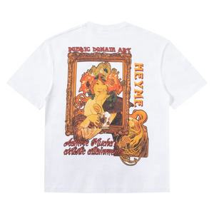 Drop Shoulder Mujeres Camiseta de gran tamaño 250gsm Algodón Unisex Camiseta básica Camiseta - Product Image 1