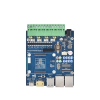 Papan Dasar RS485 Terisolasi 4 Saluran Ethernet Ganda (B) / Unit Lengkap Opsional, untuk Raspberry Pi CM4, Gigabit Ethernet, USB 2.0