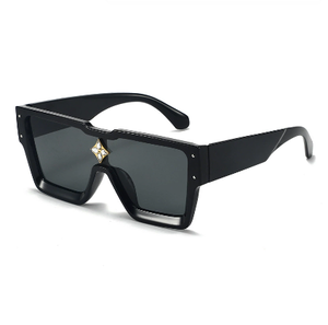 European American High-End Women's Diamond-<b>Studded</b> Sunglasses UV400 Box Jumpsuit Fashionable Sunscreen Sunshade Personalities - Product Image 1