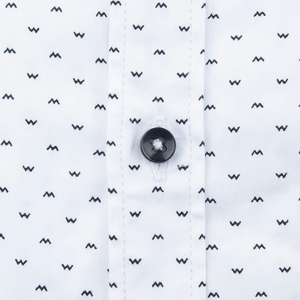 เสื้อเชิ้ตผู้ชายทรงสลิมฟิตลำลอง แขนยาว ปี 2025 ผ้าฝ้าย 100% เสื้อเชิ้ตติดกระดุมสำหรับธุรกิจ ลายพิมพ์ ทรงปกติ - Product Image 1