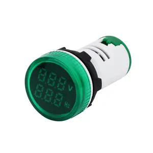 Mini 22mm round green 22mm voltmeter frequency meter