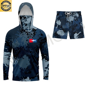 Ensemble de pêche pour homme personnalisé UPF 50 : Chemise à manches longues anti-UV imprimée et short camouflage à séchage rapide - Product Image 6