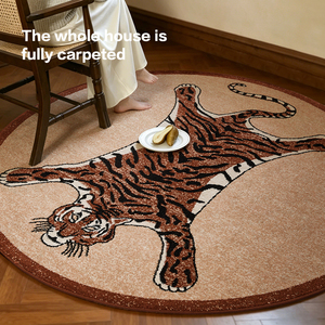 Dsermer Nouveau Design <span class=keywords><strong>Tapis</strong></span> Rond Grande Taille Style Persan <span class=keywords><strong>Tapis</strong></span> <span class=keywords><strong>Tigre</strong></span> pour Salon Décoration Maison <span class=keywords><strong>Tapis</strong></span> de Sol Sur Mesure à Vendre - Product Image 4