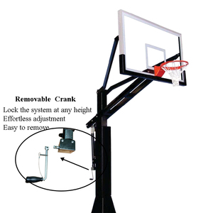 Cerceau de basket-ball à hauteur réglable creusé de vente chaude équipement d'entraînement de basket-ball en plein air avec support - Product Image 4