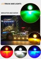 Feux de position latéraux LED AMBER de haute qualité 3/4 pouces avant et arrière pour camion, voiture, remorque, fourgonnette, caravane, bateau